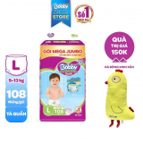 Tã Quần Bobby – Đệm Thấm Lưng Mồ Hôi Mega Jumbo M124/L108/XL96/XXL88