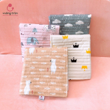 Thảm chống thấm cao cấp Vuông Tròn cotton Hàn Quốc chần bông đẹp tiện dụng cho bé yêu