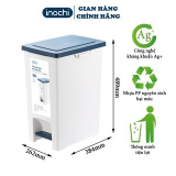Thùng rác nhựa đạp chân nắp đậy Hiro Inochi